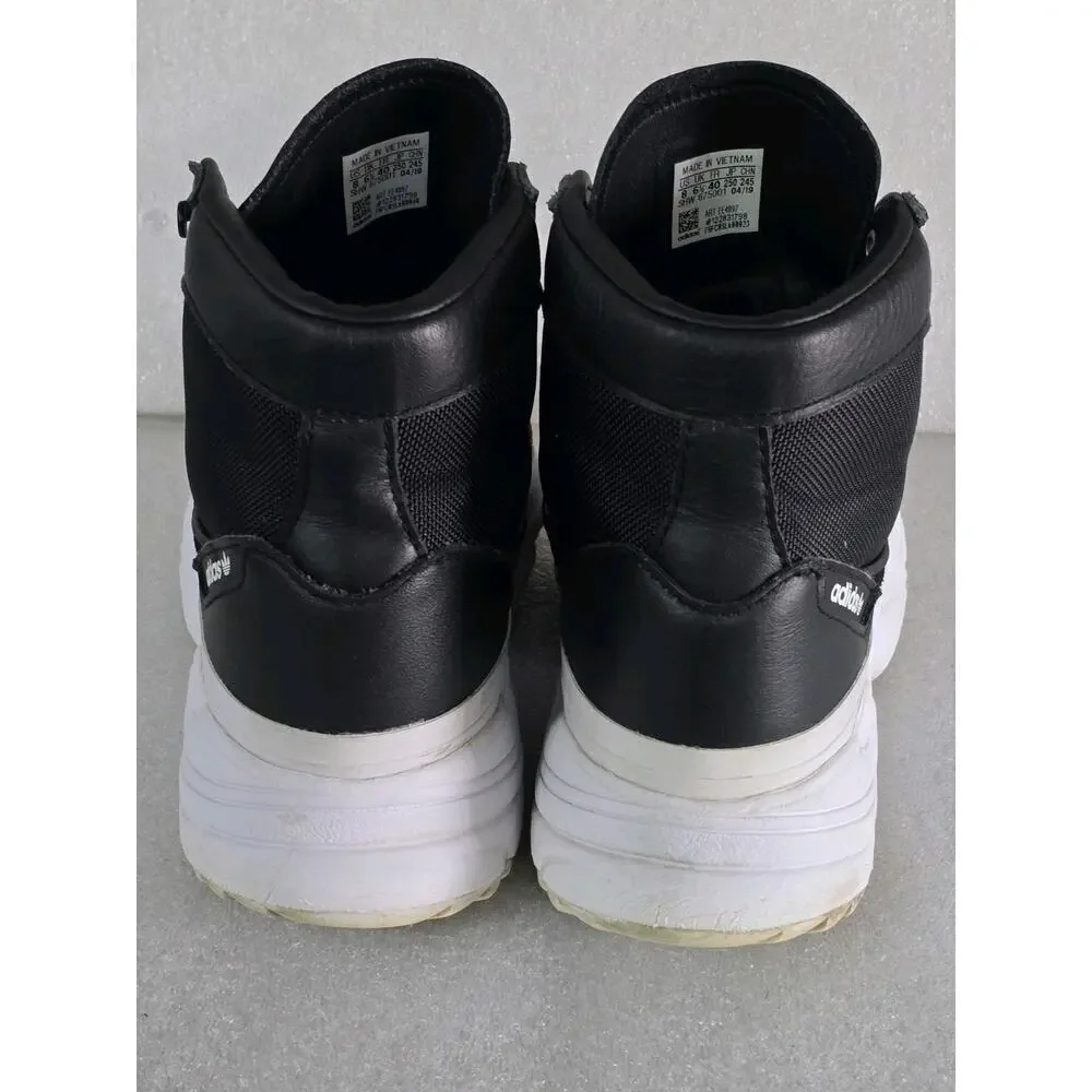 Adidas Originals Women's Black White Kiellor Xtra Leather High Top Sneakers 8